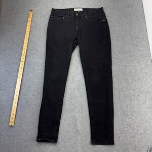 Dapper Boi Slim Black Stretch Jeans 32x30 Unisex Denim – Zipper Repair‎